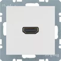 Berker 3315438989 HDMI sieninės rozetės įdėklas - poliarinė balta (RAL 9010) - 1 prievadas