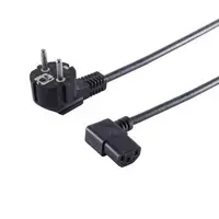 S CONN Maximum Connectivity Mains Power Cable 90° Angled CEE 7/7 to C13 1,8m Black