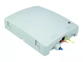Telegärtner ODB54 Skaidulų optikos sujungimo dėžės korpusas, IP54, montuojamas ant sienos, šviesiai pilkas (RAL 7035)