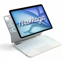 Inateck iPad Pro 12.9 klaviatūros dėklas su jutikline pele, QWERTZ, pieno baltumo