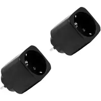 Shelly Plug M Gen3 Black 2 vnt. išmanusis kištukas su energijos matavimu, Wi-Fi ir Bluetooth, 13A, Schuko