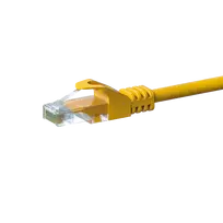 DSIT CAT5e U/UTP tinklo kabelis, 15 m, geltonas, 100% varis, RJ45, 1Gbps