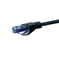 DSIT CAT6a 1 metro tinklo laidas, 100% varis, U/UTP, juodas (DC-U6A0-010)