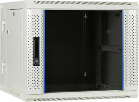 DSIT 9U reversibilus sieninis serverių kabinetas su stiklo durimis, baltas, 600x600x501 mm (DS6609W-DOUBLE)