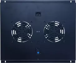 DSIT DS-FT60 Server Rack ventiliatorių blokas su 2 ventiliatoriais ir termostatu 600 mm gylio spintoms