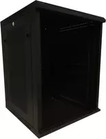 DSIT 15U 19 inch sieninis serverio spintos korpusas su stiklo durimis ir perforuotais šonais 600x600x770 mm