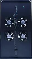 DSIT DS-FT100 4 ventiliatorių serverio stovo aušinimo įrenginys su termostatu 1000mm gylio spintoms, 1U, 230V, juodas