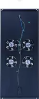 DSIT DS-FT120 stogo ventiliatoriaus blokas 1200 mm serverių spintoms - 4 ventiliatoriai su termostatu, 480 m³/h, 230V, juodos spalvos