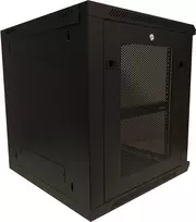 DSIT 12U 19 colių sieninis serverio spintos korpusas su stiklo durimis ir perforuotais šoniniais skydais 600x600x635 mm (DS6612ZP)