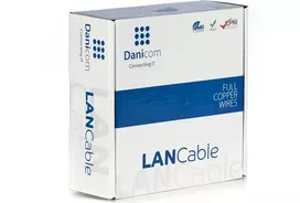 DSIT DANICOM CAT6A U/UTP 50m lankstus PVC (Fca) tinklo instaliacinis kabelis
