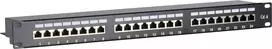 DSIT CAT 6 FTP tinklo skydelis 19 inch 24 prievadų 1U LSA plieno lakštas DS-Patch6-24FTP