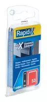 RAPID TOOLS smulkios vielos segtukai Type 53, 6 mm, nerūdijantis plienas, maža pakuotė, kortelė su Euro skyle, 1 vnt. (40109509)
