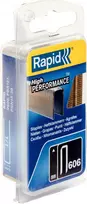 RAPID TOOLS siauros karūnos segtukai Type 606, 12 mm, maža pakuotė, cinkuotos plieninės vielos, dervos danga, 1 vnt. 40109527