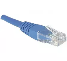 EXERTIS CONNECT Cat.6 U/UTP komutacinis kabelis, 0,5 m, mėlynas, su apsauginėmis fiksatorių movomis 246700