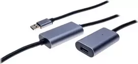 EXERTIS CONNECT aktyvus USB 3.0 prailginimo kabelis 10m, USB-A vyriškas į USB-A moterišką, 5Gbps, juodas 149264