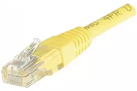 EXERTIS CONNECT Cat6 U/UTP komutacinis kabelis, RJ45, geltonas, 1,5 m, su apsauga nuo užkabinimo EXC245740