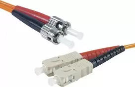 EXERTIS CONNECT ST/UPC į SC/UPC daugiamodis dvigubas optinis komutacinis kabelis, OM2 50/125µm, LSZH, oranžinis, 2m 392702