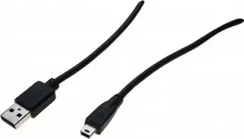 Exertis Connect USB 2.0 laidas, USB-A male į Mini-USB Type B male, 5,0 m, juodas 532418