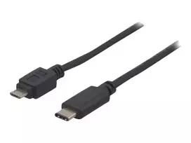 EXERTIS CONNECT USB 2.0 laidas, USB Type-C į Micro-B, juodas, 1,0 m 150301