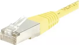 EXERTIS CONNECT Cat.6 F/UTP komutacinis kabelis, geltonas, 10 m, Slim Bend Protection 245560