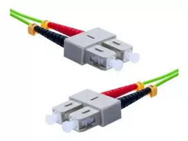 EXERTIS CONNECT OM5 SC Duplex į SC Duplex šviesolaidinis komutacinis kabelis, 50/125 µm, UPC, žalios spalvos, 2 m 392902