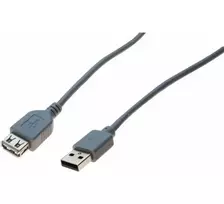 Exertis Connect USB 2.0 prailginimo kabelis - USB-A vyriškas į USB-A moterišką, 3 m, pilkas 532509