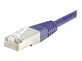 EXERTIS CONNECT Cat.6 F/UTP komutacinis kabelis, violetinės spalvos, 15 m, plonas snagless apsauginis antgalis 853340