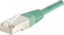 EXERTIS CONNECT Cat.6 F/UTP komutacinis kabelis, žalias, 30 m, RJ45, plonu apsauginiu antgaliu 853344
