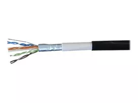 EXERTIS CONNECT lauko komutacinis kabelis F/UTP CAT.6, atsparus vandeniui, juodas, 10m, 845044