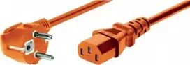 EXERTIS CONNECT maitinimo laidas, kampuotas Schuko kištukas į IEC C13 lizdą, oranžinis, 0,6 m (808071)