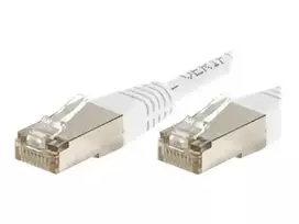 EXERTIS CONNECT CAT.6 F/UTP komutacinis kabelis, baltas, 10 m, ploni snagless apsaugai, RJ45, 250 MHz, Gigabit Ethernet 853816