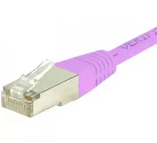 Exertis Connect 854484 Cat.6 S/FTP PiMF komutacinis kabelis, 5 m, rožinis, su plonu apsauginiu lankstymo elementu
