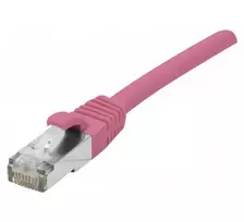 Exertis Connect 854385 Cat 6A S/FTP (PiMF) komutacinis kabelis, 25 m, rožinis, su plonu apsauginiu įlinkiu