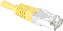 EXERTIS CONNECT Cat.6 S/FTP PiMF komutacinis kabelis, geltonas, 0,3m, plonas snagless apsauga 856822