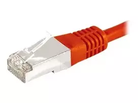 EXERTIS CONNECT Cat6a F/UTP komutacinis kabelis, 3m, raudonas, 10Gbps, plonas su apsauga nuo perlenkimo 859536