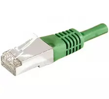 EXERTIS CONNECT Cat.6a F/UTP komutacinis kabelis, 5m, žalias, 10Gbps, plonas snagless 859552