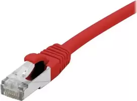 EXERTIS CONNECT Cat 6A S/FTP komutacinis kabelis, raudonas, 0,5 m, plonas snagless apsauga 858467