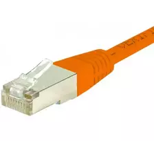 EXERTIS CONNECT Cat.6 F/UTP komutacinis kabelis, 10 m, oranžinis, LSZH, plonas snagless apsauginis antgalis 857960