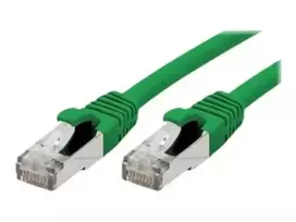 EXERTIS CONNECT Cat 6A S/FTP komutacinis kabelis, 3,0 m, žalias, plonas snagless apsauga 858439