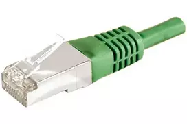 EXERTIS CONNECT Cat.6a F/UTP komutacinis kabelis, 25 m, žalias, 10Gbps, RJ45, Slim Bend Protection 859557