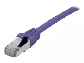 EXERTIS CONNECT Cat 6A S/FTP komutacinis kabelis, 10m, violetinės spalvos, plonas su apsauga nuo užkliuvimo 858522