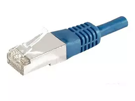 EXERTIS CONNECT Cat.6a F/UTP komutacinis kabelis, 0,5 m, mėlynas, 10Gbps 859517