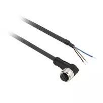 TMSS GERMANY Telemechanique Sensors M12 moteriškos jungties iš anksto prijungtas kabelis, 4 kontaktų, 5 m PUR, juodas, tiesus, IP67/IP65/IP69K, 4 A, 250 V AC/DC, OsiSense XZ serija - XZCP0666L5