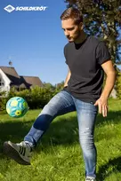 SCHILDKROT neopreno mini paplūdimio futbolo kamuolys, 2 dydis, minkštas tekstilės paviršius, atsparus sūriam vandeniui, 1 vnt. (970344)
