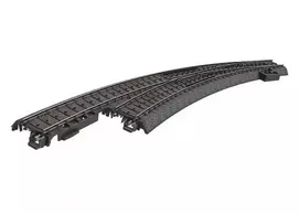 Märklin 24771 C Track kreivinis iešmas kairysis, H0 mastelis, rankinis, juodas paklotas