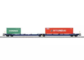 Märklin 47474 Sdggmrss dvigubos kišenės vagonas H0 1:87 kobalto mėlyna 393 mm