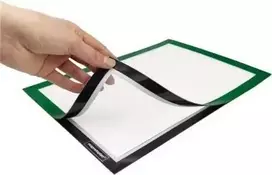 MAGNETOPLAN HOLTZ magnetofix informacinis rėmelis DIN A4, žalias, atverčiamas dvipusis, lipnus 1131905