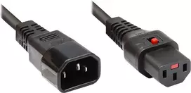 Good Connections Alcasa 1600-IEC10 maitinimo kabelis C14–C13, kištukas/lizdas, tiesus, 1 m, juodas