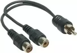 Good Connections 5901-KA garso adapterio kabelis, 1x RCA vyriškas į 2x RCA moteriškus, 0,2m, juodas
