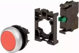 Eaton M22-D-R-K10-BVP mygtukas, raudonas, plastikinis priekinis žiedas, 1 NO 110935